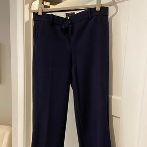 JCrew navy wide leg trouser. Size 6.